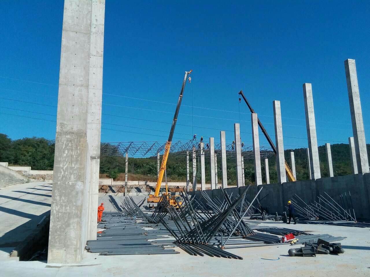 白城威海搅拌站网架